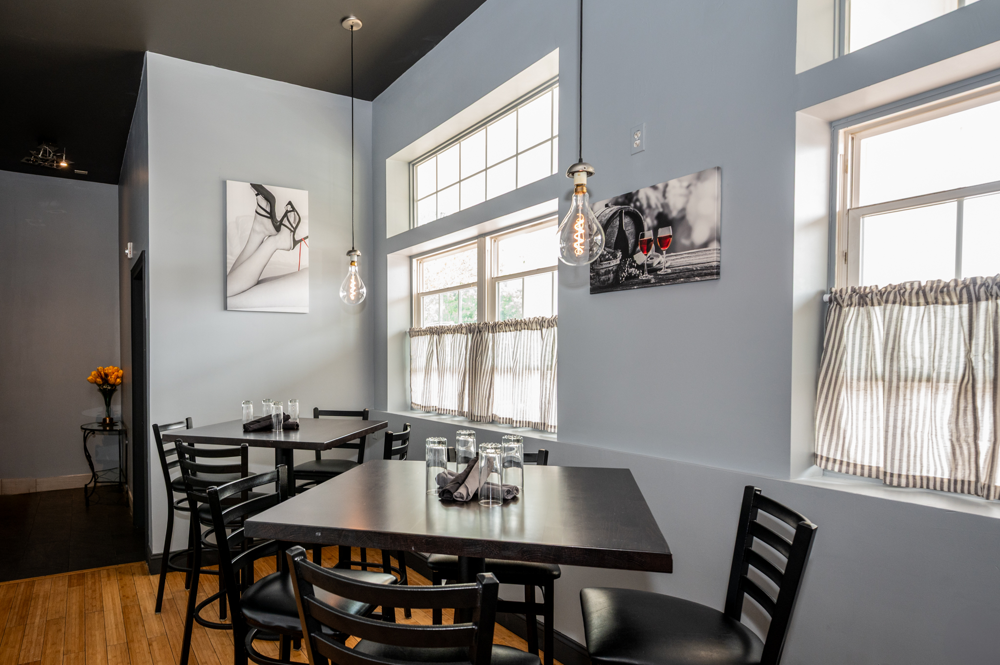 Private dining area at The Manhattan with intimate table settings